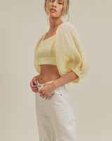 Textured Woven Open Back Blouse - Palazzo Couture Online