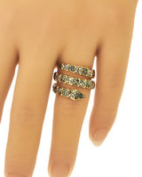 Textured wrap snake ring. Size 7 - Palazzo Couture Online