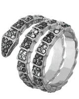 Textured wrap snake ring. Size 7 - Palazzo Couture Online