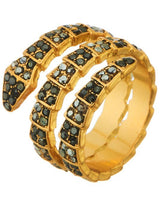 Textured wrap snake ring. Size 7 - Palazzo Couture Online