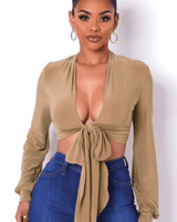 The Power of Love Tie Up Crop Top - Palazzo Couture Online