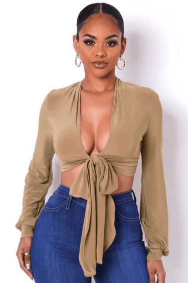 The Power of Love Tie Up Crop Top - Palazzo Couture Online