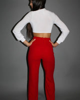 The Power of Love Tie Up Crop Top - White - Palazzo Couture Online