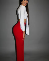 The Power of Love Tie Up Crop Top - White - Palazzo Couture Online