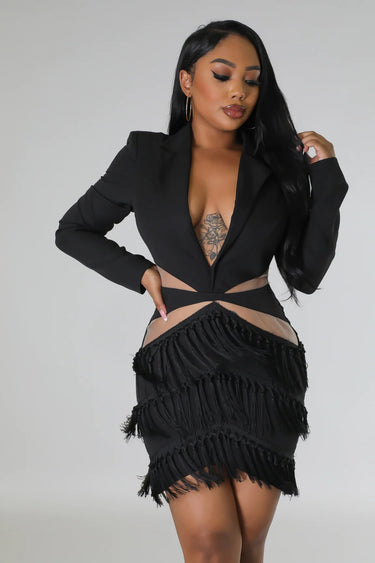 Tialeigh Dress Black - Palazzo Couture Online