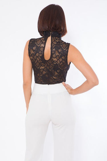 Together Forever Lace Black Bodysuit - Palazzo Couture Online