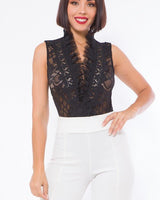 Together Forever Lace Black Bodysuit - Palazzo Couture Online