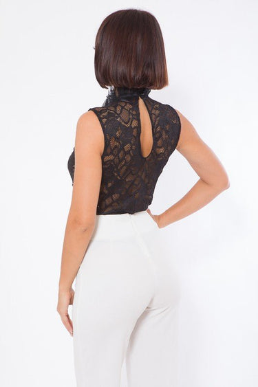 Together Forever Lace Black Bodysuit - Palazzo Couture Online