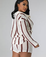 Vacation Mood Short Set ( Brown) - Palazzo Couture Online