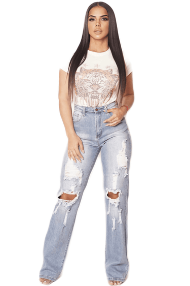 Vibrant Forever In Cool Jeans - Palazzo Couture Online