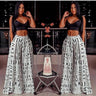Vogue Print White Palazzo Pants - Palazzo Couture Online